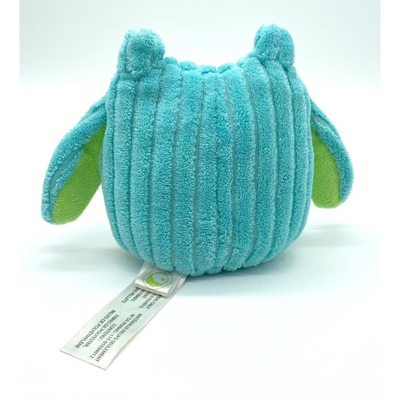 2014 Animal Adventure Corduroy Turquoise Blue Flat Owl Floral Plush Stuffed - Picture 3 of 5